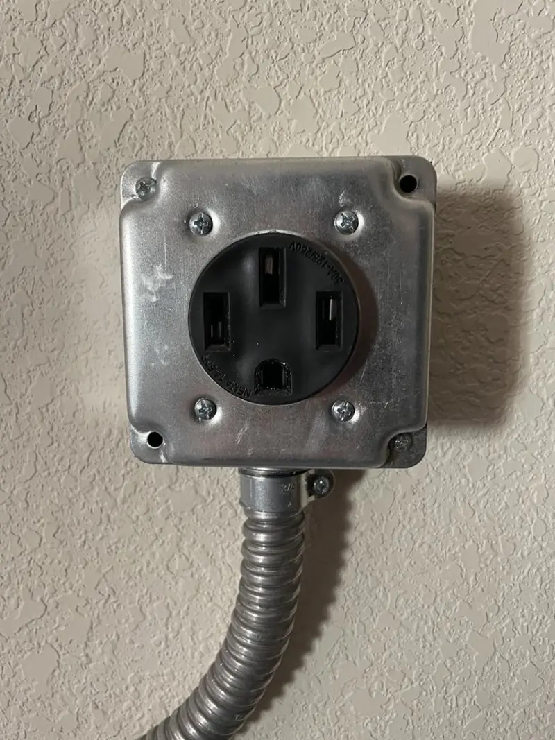 NEMA 14-50 outlet installed for Electrical Panel Upgrade in Riverside