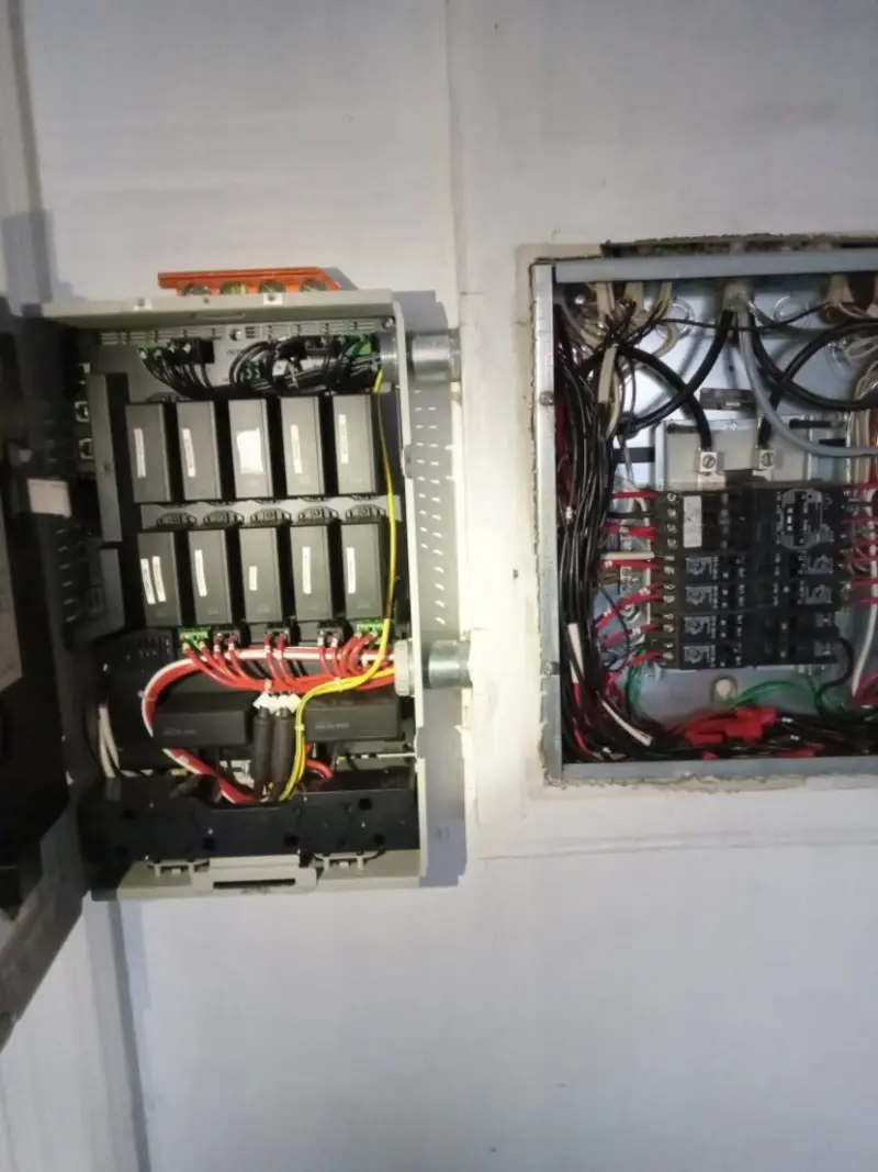 Electrical panel upgrade completed for Security Camera Wiring in Riverside